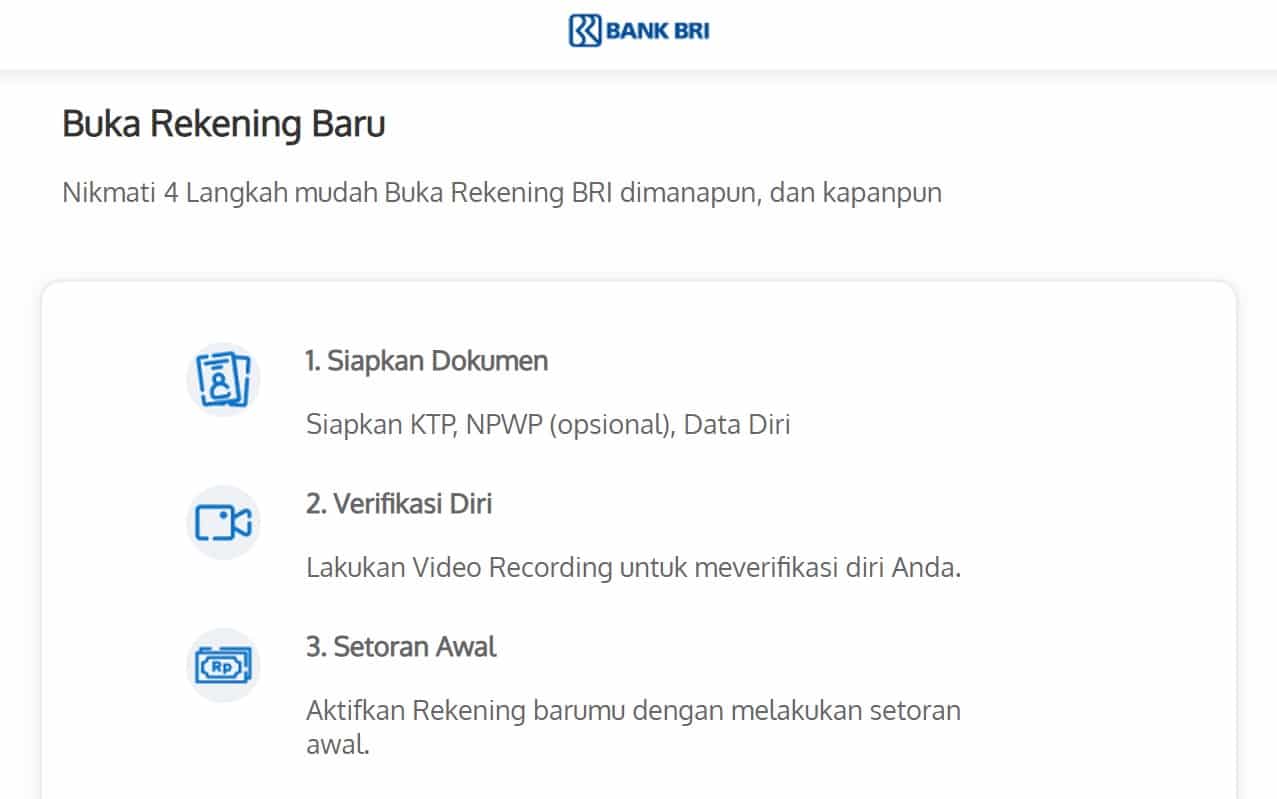 Mudah! Cara Buka Rekening BRI Online Via Website – Viapulsa